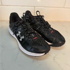 Under Armour Men's Black and White turf Shoes